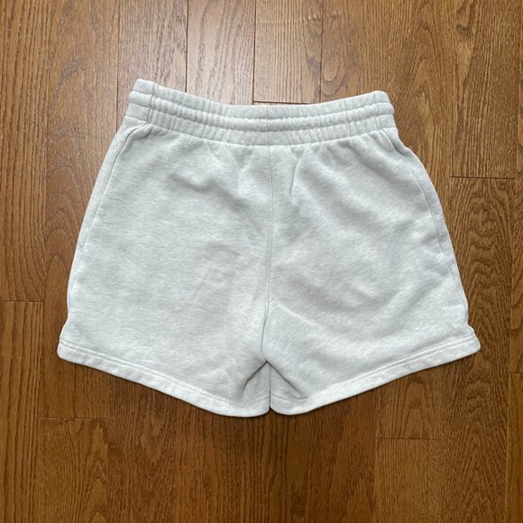 Aritzia TNA Shorts Sweatfleece COZY Boyfriend Fit Gray 2XS - Picture 2 of 4